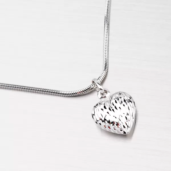 Dámský přívěsek bílé zlato 585 srdce 13-097