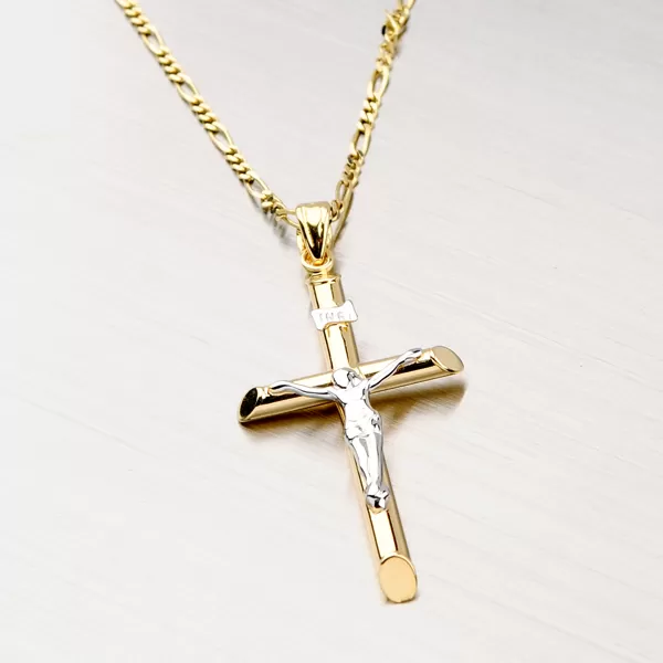 Přívěsek žluté zlato 585 křížek 142-0249