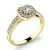 Dámský prsten žluté zlato 585/1000 přírodní diamant 0.312 ct 140035-ZL-DIA