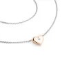Náhrdelník srdce s diamantem 140019-NH01-BCV-DIA