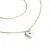Dámský náhrdelník žluté zlato 585/1000 přírodní diamant srdce 140019-NH02-ZLB-Black