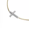 Náhrdelník s křížem a diamanty 140018-NH01-ZLB-DIA