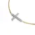 Dámský náhrdelník žluté zlato 585/1000 přírodní diamant 0.060 ct G/SI křížem 140018-NH01-ZLB-DIA