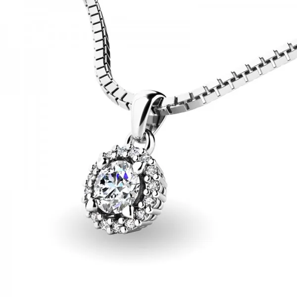 Zlatý přívěsek se zirkony 10927-B-ZIR