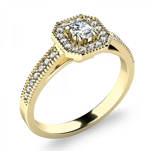 Zásnubní prsten s diamanty ZP-140035-ZL-DIA