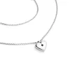 Náhrdelník srdce s diamantem 140019-NH02-B-Black
