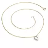 Náhrdelník srdce s diamantem 140019-NH02-ZLB-Black