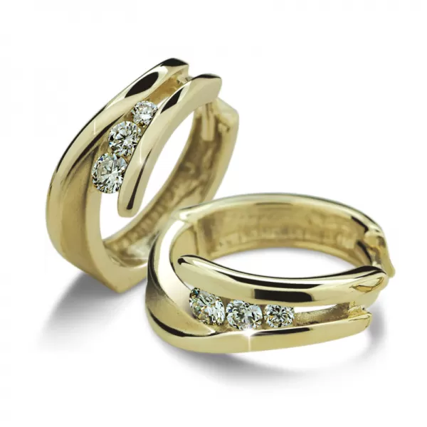 Dámské náušnice přírodní diamant 0.204 ct G/SI DF1794