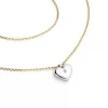 Náhrdelník srdce s diamantem 140019-NH02-ZLB-DIA