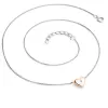Náhrdelník srdce s diamantem 140019-NH01-BCV-DIA