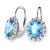 Dámské náušnice bílé zlato 585/1000 přírodní diamant 2.80 ct s topazy 140029-B-DIA-TPZ
