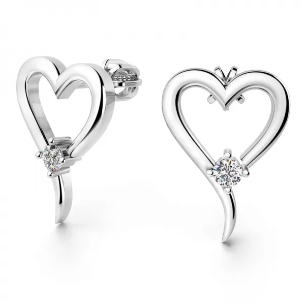 Zlaté náušnice s diamanty 140003-B-DIA