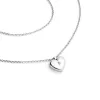 Náhrdelník srdce s diamantem 140019-NH02-B-DIA