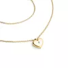 Náhrdelník srdce s diamantem 140019-NH02-ZL-DIA
