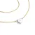 Dámský náhrdelník žluté zlato 585/1000 přírodní diamant 0.012 ct G/SI srdce 140019-NH01-ZLB-DIA