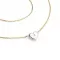Náhrdelník srdce s diamantem 140019-NH01-ZLB-DIA