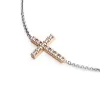 Náhrdelník s křížem a diamanty 140018-NH01-BCV-DIA
