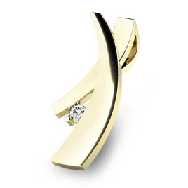 Dámský přívěsek žluté zlato 585/1000 zirkon 10855-ZL-ZIR