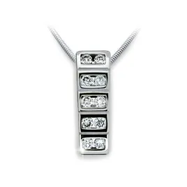 Dámský přívěsek bílé zlato 585/1000 přírodní diamant 0.310 ct G/SI DF2058