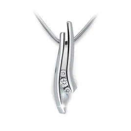 Dámský přívěsek bílé zlato 585/000 přírodní diamant 0.060 ct G/SI DF1754