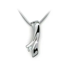 Dámský přívěsek bílé zlato 585/000 přírodní diamant 0.070 ct G/SI DF1796
