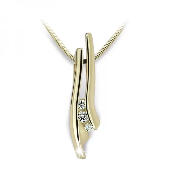 Dámský přívěsek bílé zlato 585/000 přírodní diamant 0.060 ct G/SI DF1754