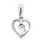 Dámský přívěsek srdce se zirkonem bílé zlato DZ1609W