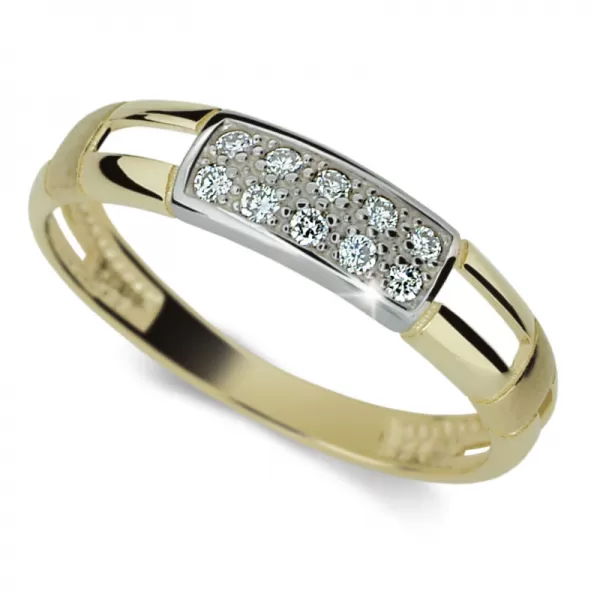 Dámský prsten s přírodní diamanty DF2033