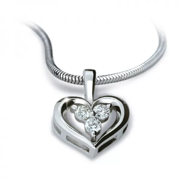 Zlaté srdce se zirkony DZ1919