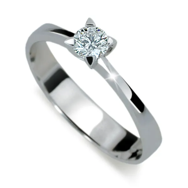 Dámský prsten bílé zlato 585/1000 s přírodním diamantem 0,300ct G/Si DF-1895-B-DIA