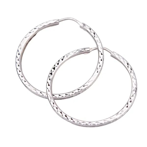 Zlaté kruhy gravírované - zlato 585, 28 mm 12-067