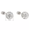 Stříbrné náušnice pecky s krystaly Swarovski bílé kulaté 31111.1