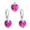 Sada šperků s krystaly Swarovski náušnice a přívěsek růžová srdce 39003.4