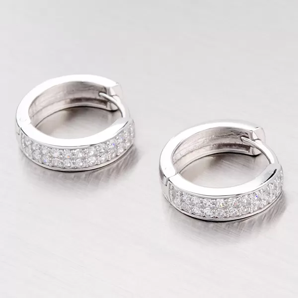 Dámské náušnice stříbro 925 zirkon kruhy ORO82