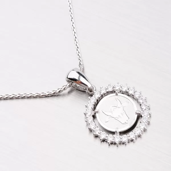 Dámský přívěsek stříbro 925 zirkony - Býk MPNZ5057ZSM-04