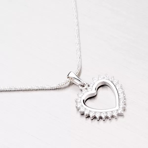 Dámský přívěsek stříbro 925 zirkon - srdce GKL788