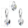 Sada šperků s krystaly Swarovski náušnice a přívěsek bílá srdce 39003.1