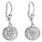 Stříbrné náušnice visací s krystaly Swarovski bílé kulaté 31109.1