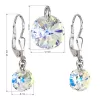 Sada šperků s krystaly Swarovski náušnice a přívěsek AB efekt kulaté 39090.2