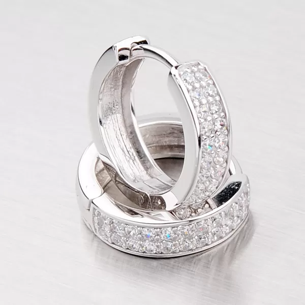 Dámské náušnice stříbro 925 zirkon kruhy ORO82