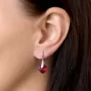 Sada šperků s krystaly Swarovski náušnice a přívěsek červená srdce 39003.4