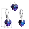 Sada šperků s krystaly Swarovski náušnice a přívěsek modrá srdce 39003.5 heliotrope