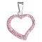 Stříbrný přívěsek s krystaly Swarovski růžové srdce 34093.3