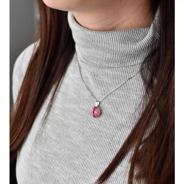 Stříbrný přívěsek s krystaly Swarovski růžový kulatý-rivoli 34112.3