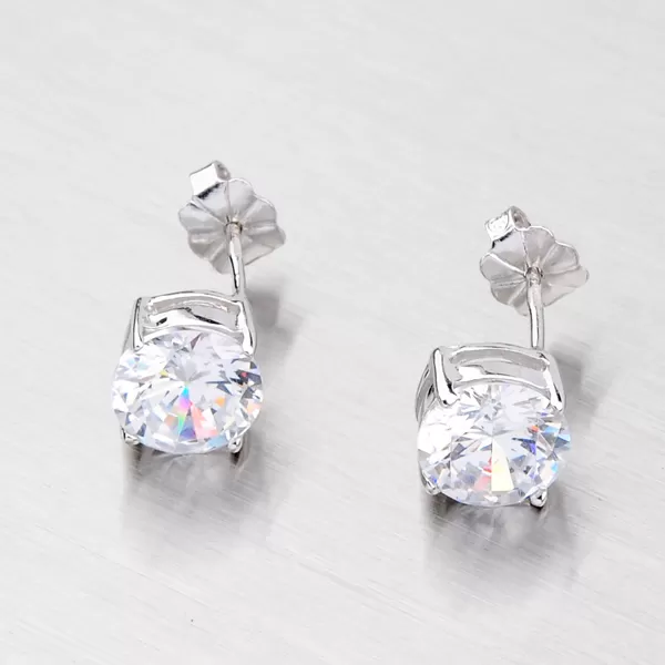 Stříbrné náušnice se zirkony 6 mm YNG2028