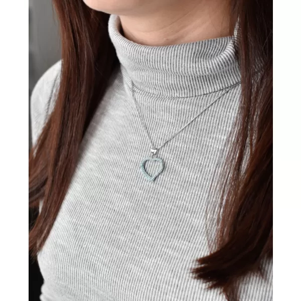 Stříbrný přívěsek s krystaly Swarovski modré srdce 34093.3