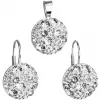 Sada šperků s krystaly Swarovski náušnice a přívěsek bílé kulaté 39117.1