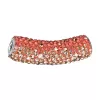 Stříbrný přívěsek s krystaly Swarovski oranžová trubička 34132.4