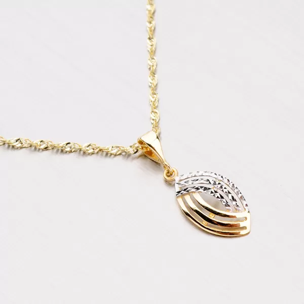 Dámský zlatý přívěsek 585 gravírovaný 43-2226