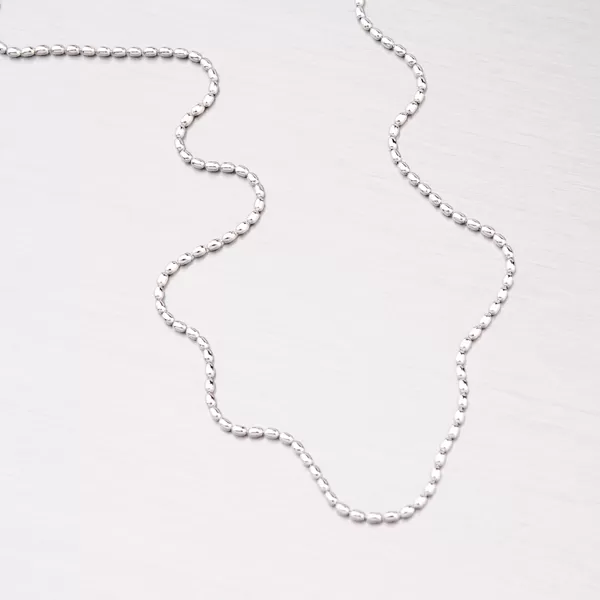 Stříbrný řetízek z drobných oválků CPL-OVL-120R-Rh